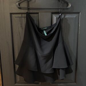 Lauren Ralph Lauren Black Layered Mini Skirt